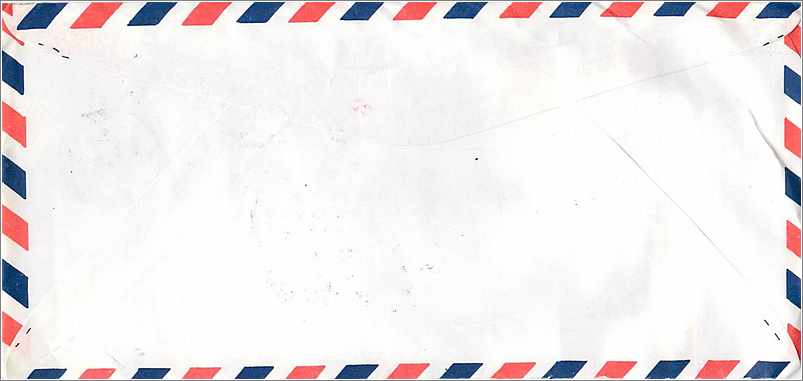Lettre Cover for University of Iowa Chine — Rückseite