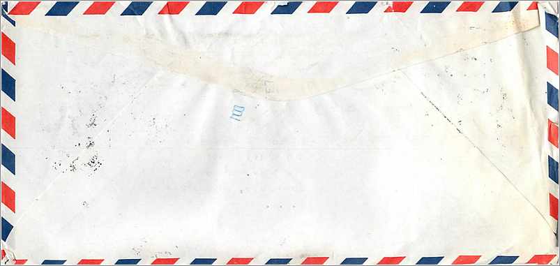 Lettre Cover for University of Iowa Chine — Rückseite
