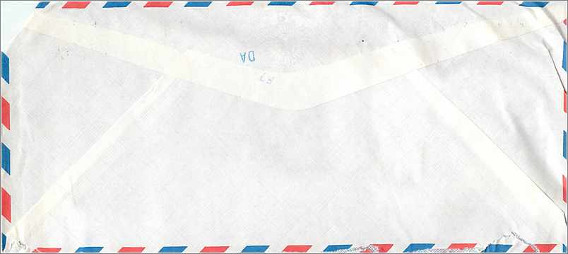 Lettre Cover for University of Iowa Chine — Rückseite