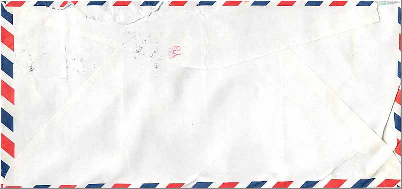 Lettre Cover Chine China University Iowa Taipei — Rückseite
