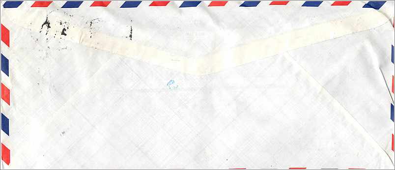 Lettre Cover Chine China University Iowa Taipei Soochow — Verso