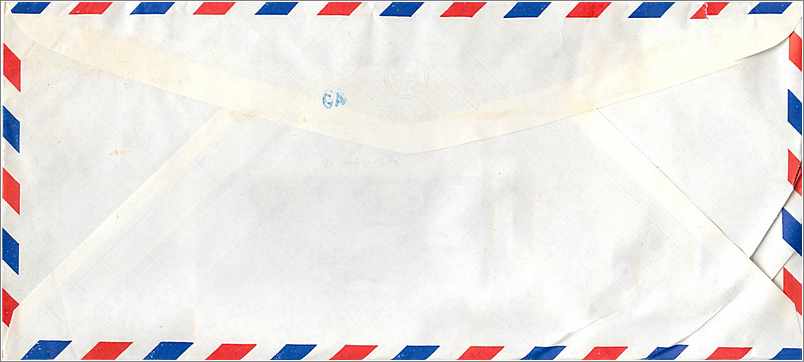 Lettre Cover Chine China University Iowa Taipei — Rückseite
