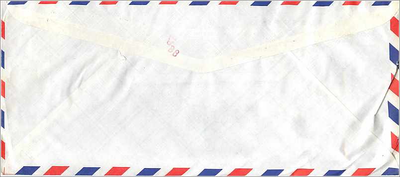 Lettre Cover Chine China University Iowa Taipei Nan Shan Nanking — Verso