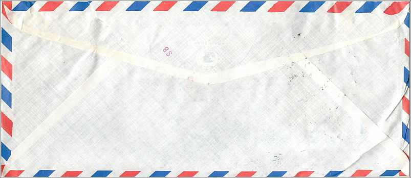 Lettre Cover Chine China University Iowa Taipei  — Rückseite