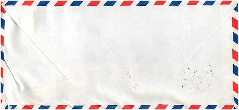 Lettre Cover Chine China University Iowa Taipei  — Rückseite