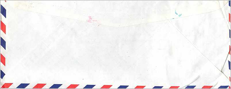 Lettre Cover Chine China University Iowa Taipei  — Rückseite