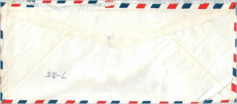 Lettre Cover Inde India University Iowa  — Rückseite