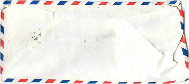 Lettre Cover Chine China University Iowa Chung Hsing — Rückseite