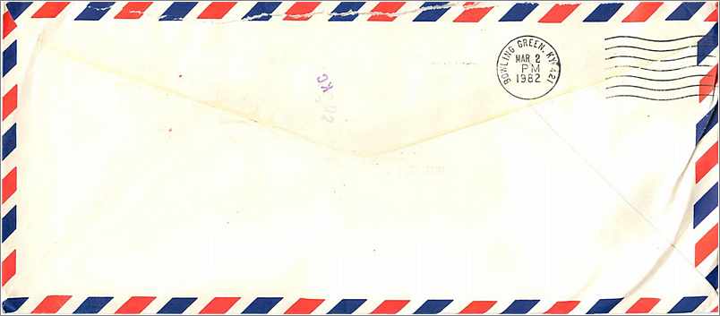 Lettre Cover Malaisie University Iowa  Selangor — Rückseite