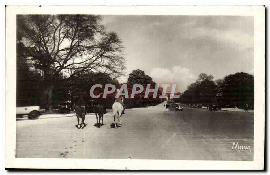 Paris CPA Avenue du Bois de Boulogne Arc de triomphe 