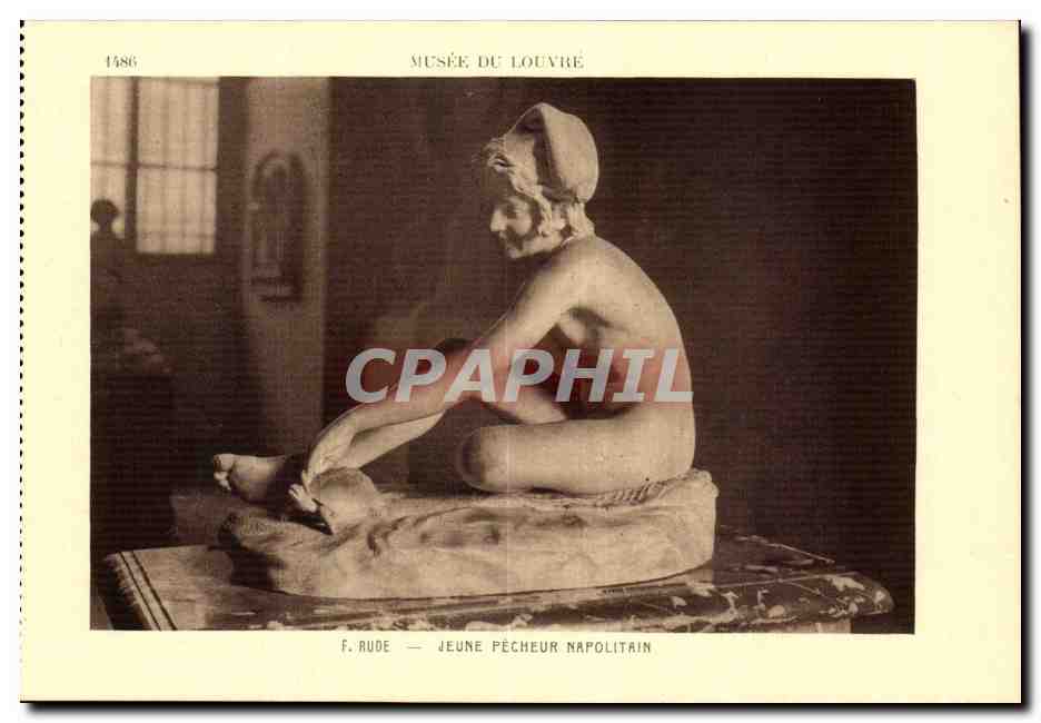 Musée du Louvre — Sculpture de F. Rude : Jeune pêcheur napolitain — Braun & Cie, Paris