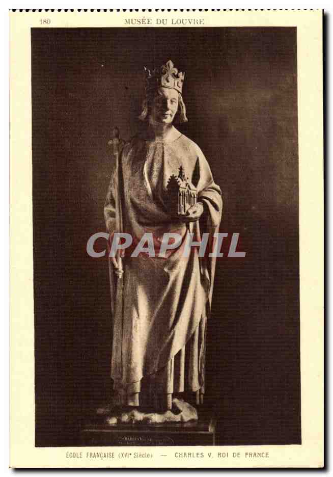 Statue de Charles V roi de France — École française XVIe siècle — Musée du Louvre