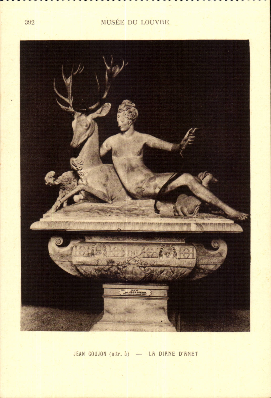 Musée du Louvre — Jean Goujon (attr.) — La Diane d'Anet — n° 392