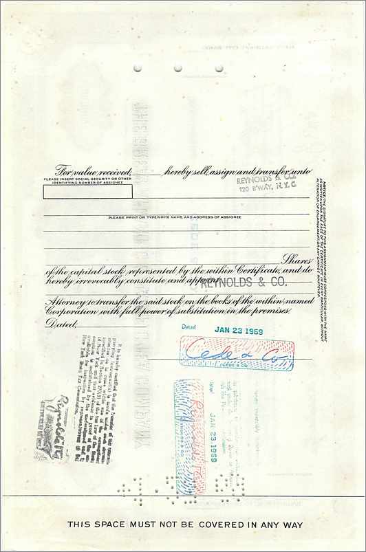 Azione della Great Atlantic & Pacific Tea Company — Cede & Co. — n° 355967 — Verso
