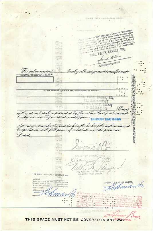 Acción de la Great Atlantic & Pacific Tea Company — 100 acciones — editor First National City Bank — Reverso