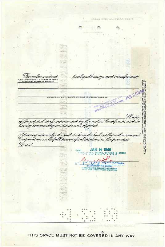 Certificado de acciones de la Great Atlantic & Pacific Tea Company — Merrill Lynch Pierce Fenner & Smith Incorporated — Reverso