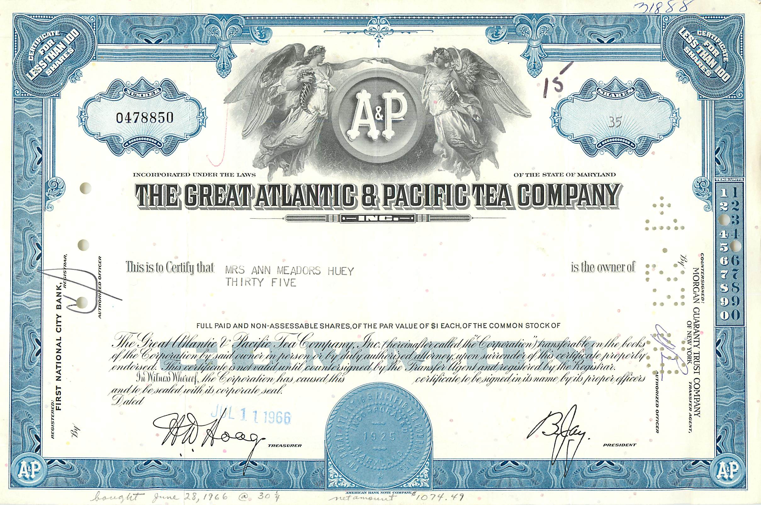 Coupon Share Action The Great Atlantic & Pacific Tea Company Ange Angel Femme
