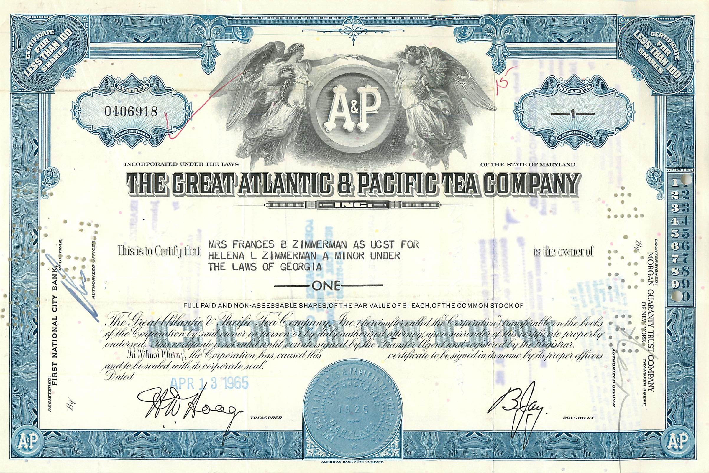 Coupon Share Action The Great Atlantic & Pacific Tea Company Ange Angel Femme