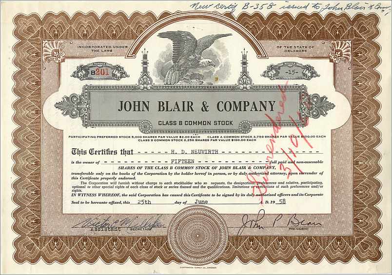 Coupon Share Action The John Blair & Company Eagle Aigle Oiseau