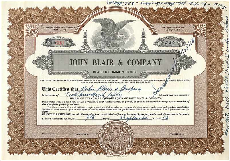 Coupon Share Action The John Blair & Company Eagle Aigle Oiseau
