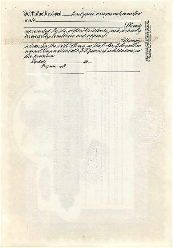 Partecipazione azionaria della società John Blair & Company — Delaware — serie B15 — Verso