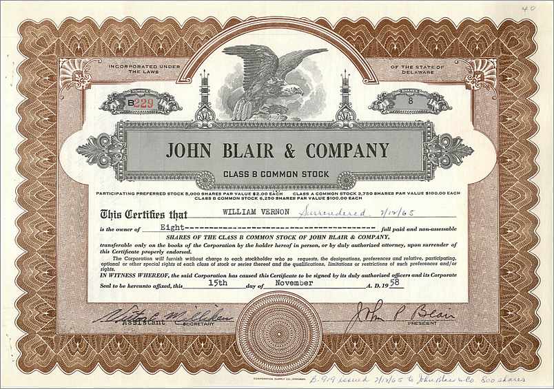Coupon Share Action The John Blair & Company Eagle Aigle Oiseau