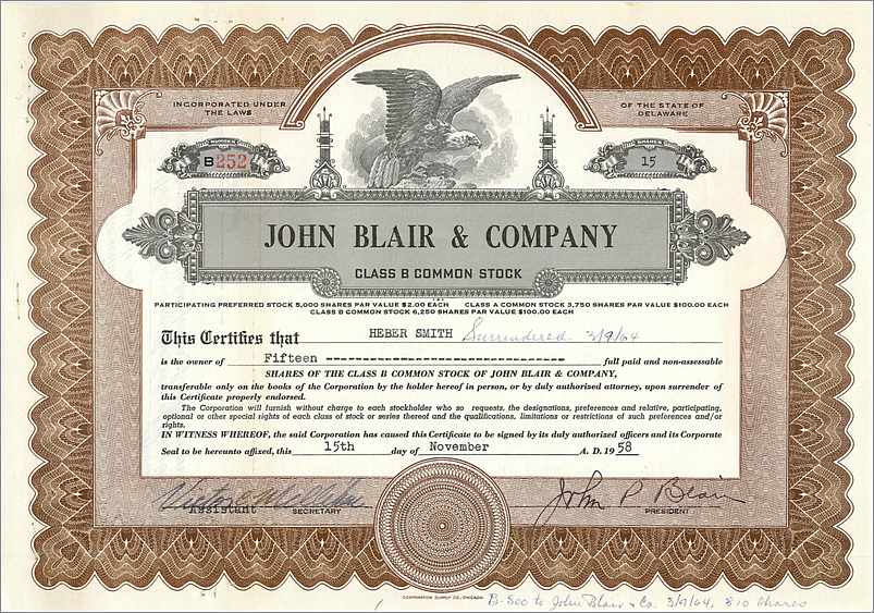 Coupon Share Action The John Blair & Company Eagle Aigle Oiseau