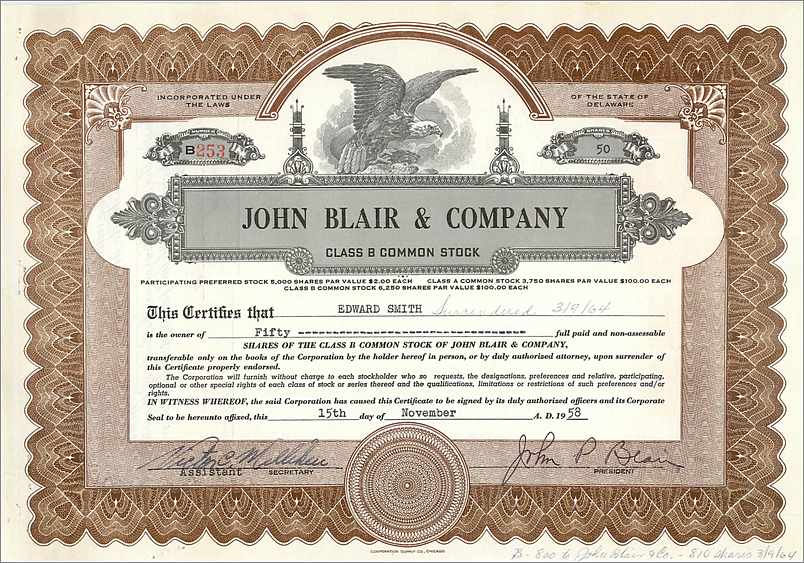 Coupon Share Action The John Blair & Company Eagle Aigle Oiseau
