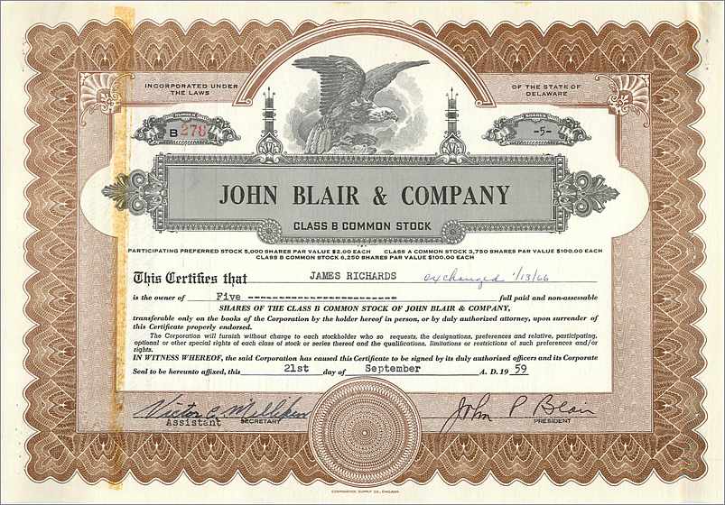 Coupon Share Action The John Blair & Company Eagle Aigle Oiseau