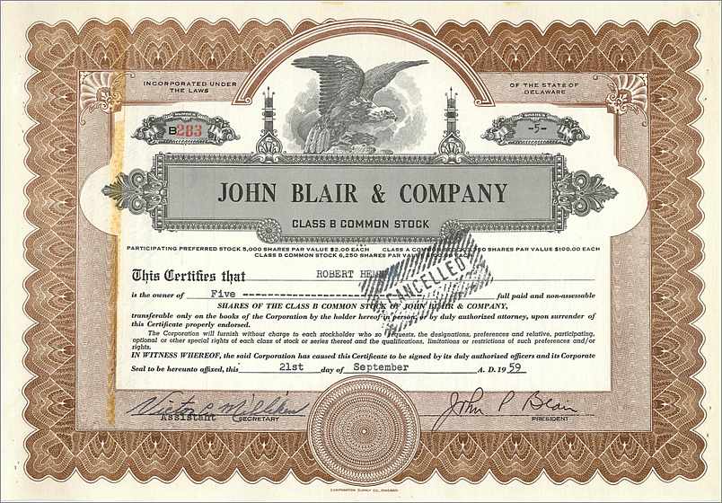 Coupon Share Action The John Blair & Company Eagle Aigle Oiseau