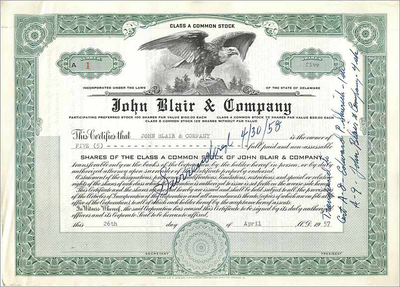 Coupon Share Action The John Blair & Company Eagle Aigle Oiseau