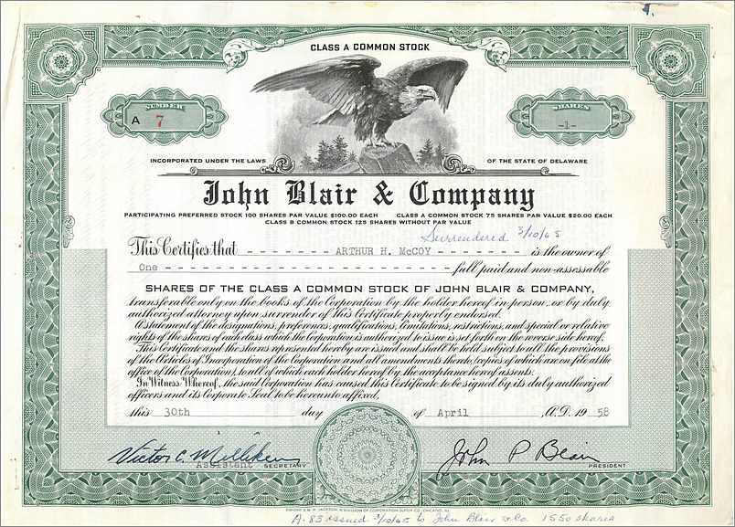 Coupon Share Action The John Blair & Company Eagle Aigle Oiseau