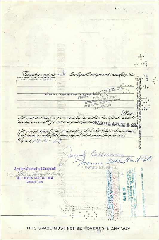 Action de la Great Atlantic & Pacific Tea Company — 70 actions — éditeur American Bank Note Company — Rückseite