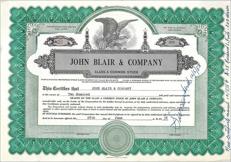 Coupon Share Action The John Blair & Company Eagle Aigle Oiseau