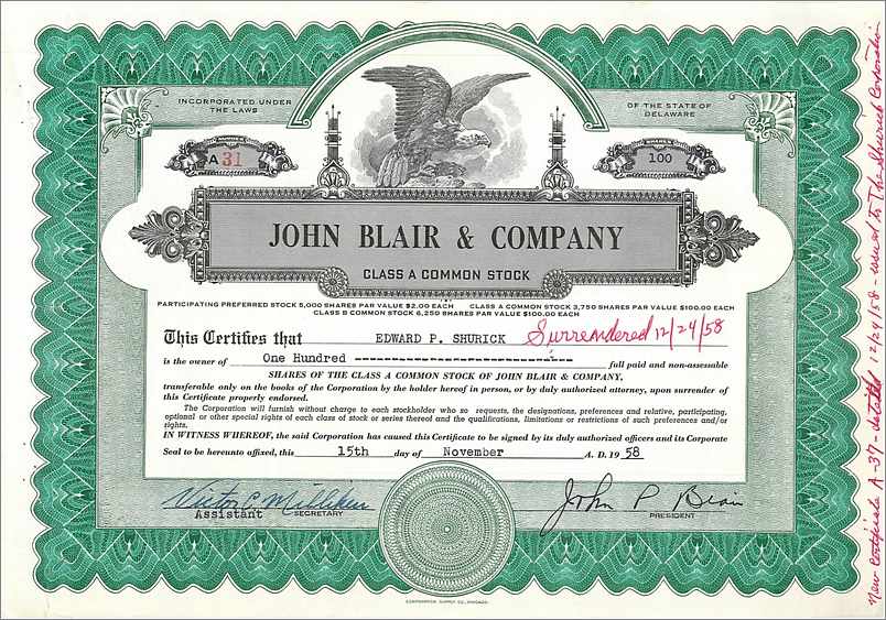 Coupon Share Action The John Blair & Company Eagle Aigle Oiseau