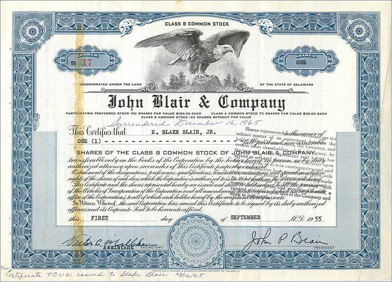 Coupon Share Action The John Blair & Company Eagle Aigle Oiseau