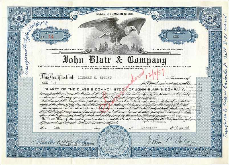 Coupon Share Action The John Blair & Company Eagle Aigle Oiseau
