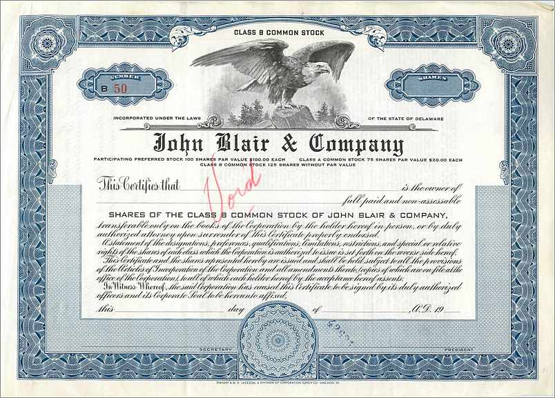 Coupon Share Action The John Blair & Company Eagle Aigle Oiseau
