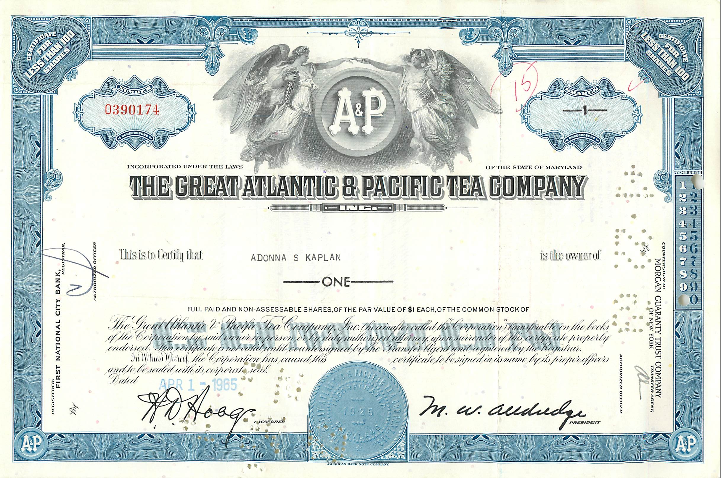Coupon Share Action The Great Atlantic & Pacific Tea Company Ange Angel Femme
