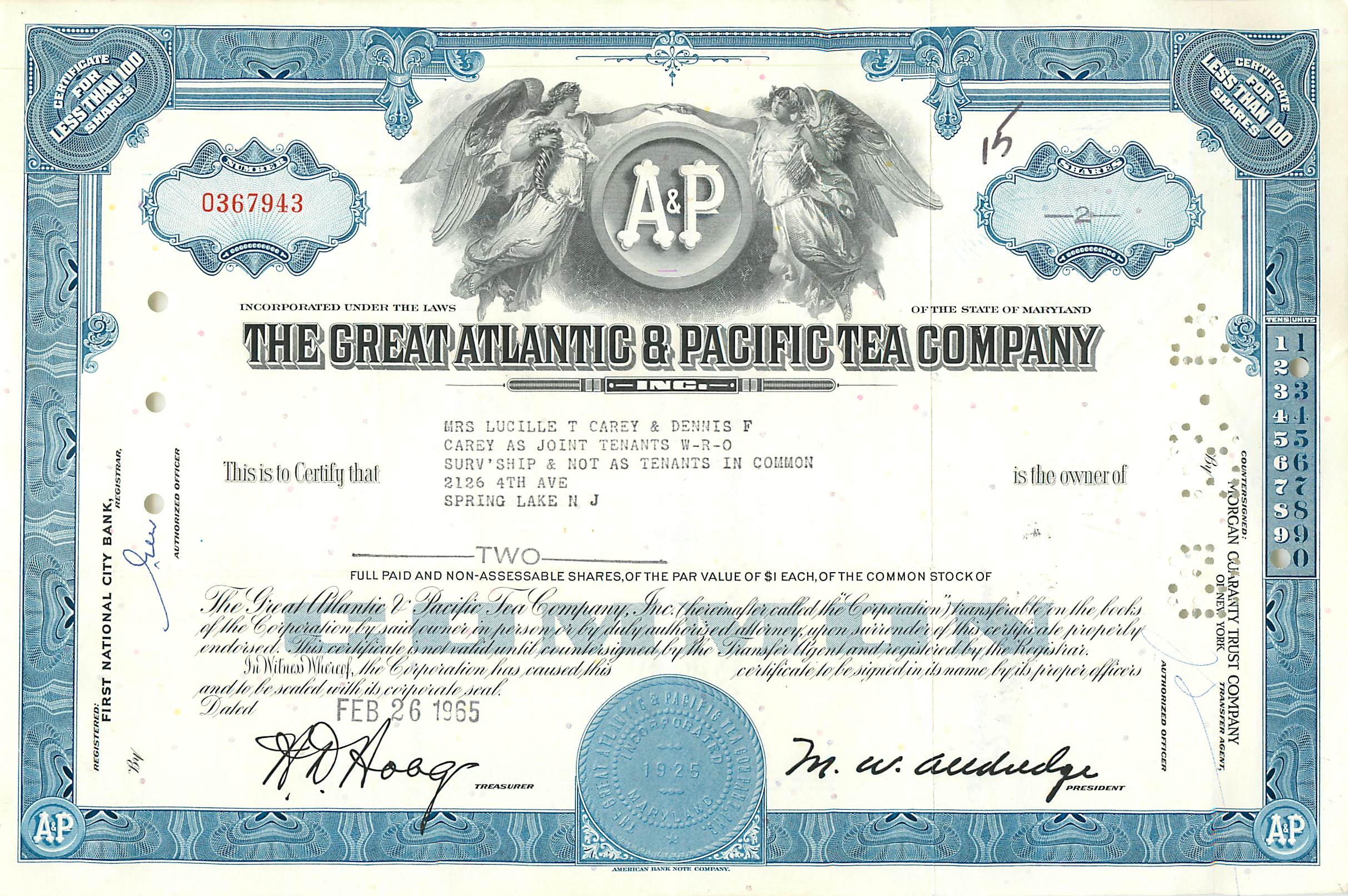 Coupon Share Action The Great Atlantic & Pacific Tea Company Ange Angel Femme