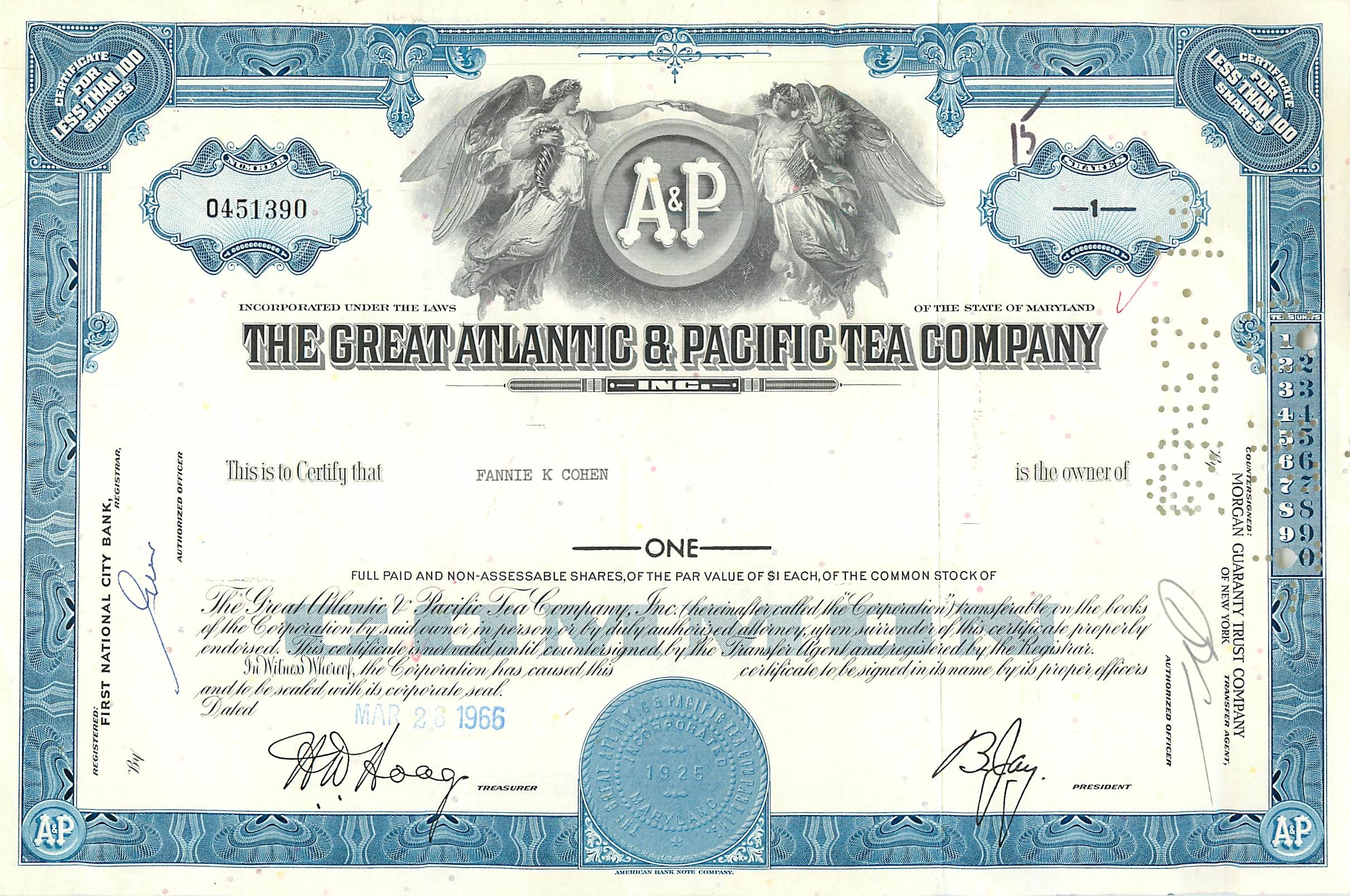 Coupon Share Action The Great Atlantic & Pacific Tea Company Ange Angel Femme