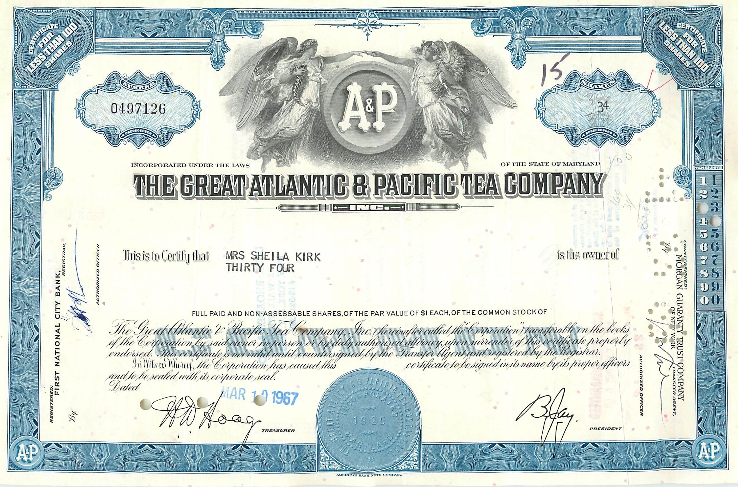 Coupon Share Action The Great Atlantic & Pacific Tea Company Ange Angel Femme