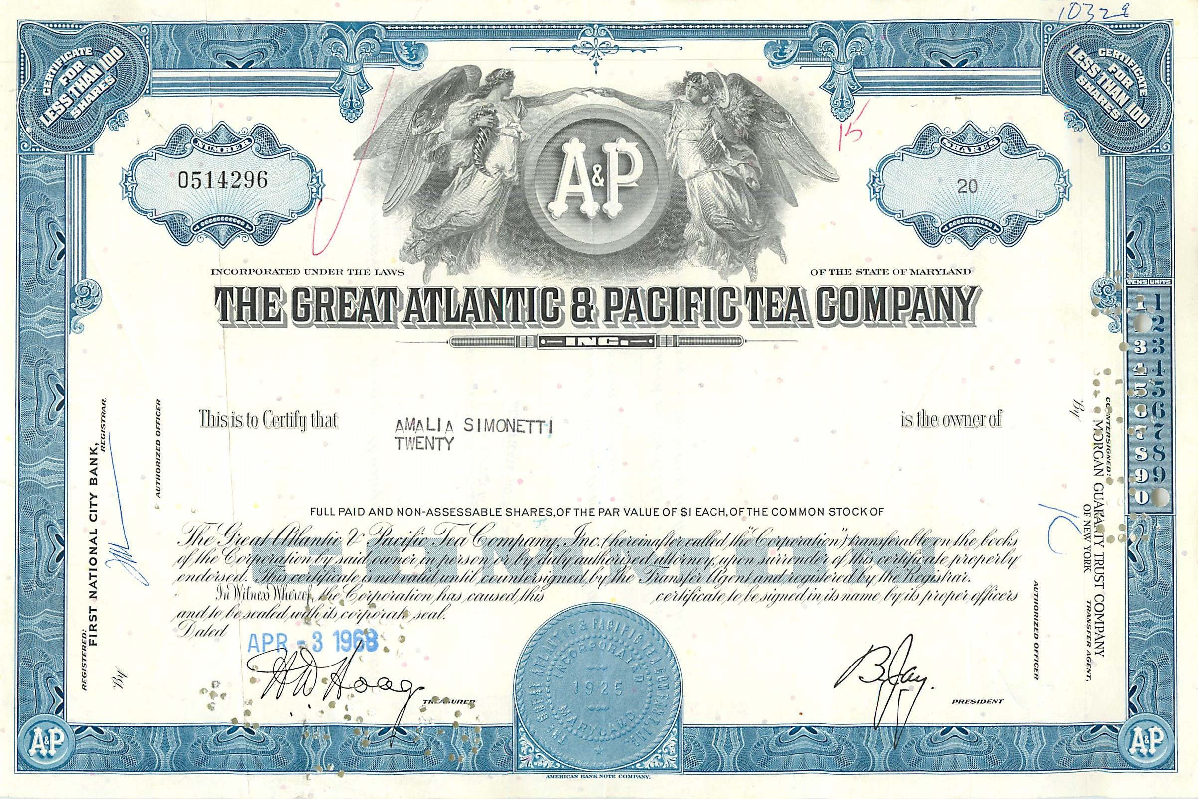 Coupon Share Action The Great Atlantic & Pacific Tea Company Ange Angel Femme
