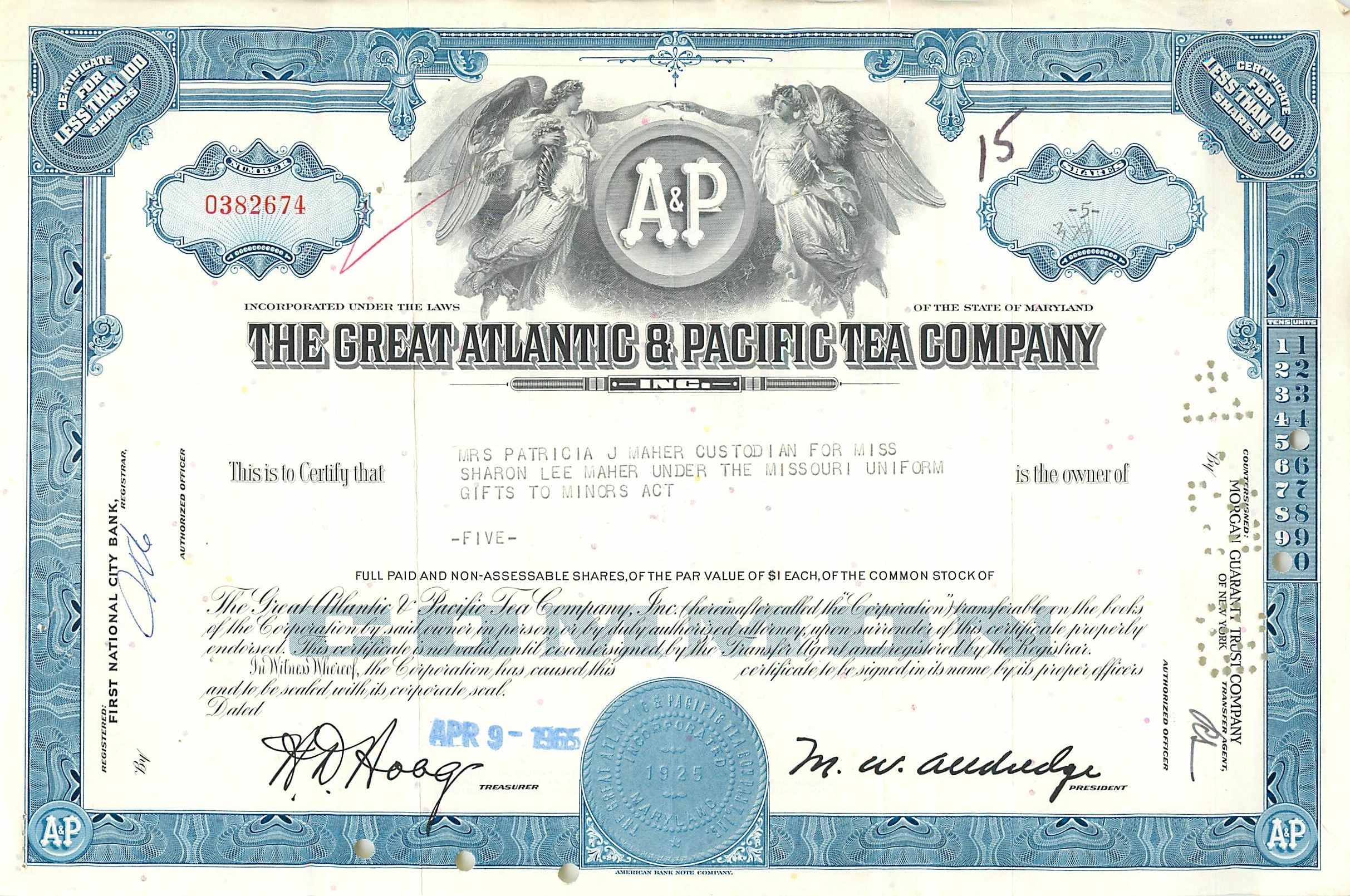 Coupon Share Action The Great Atlantic & Pacific Tea Company Ange Angel Femme