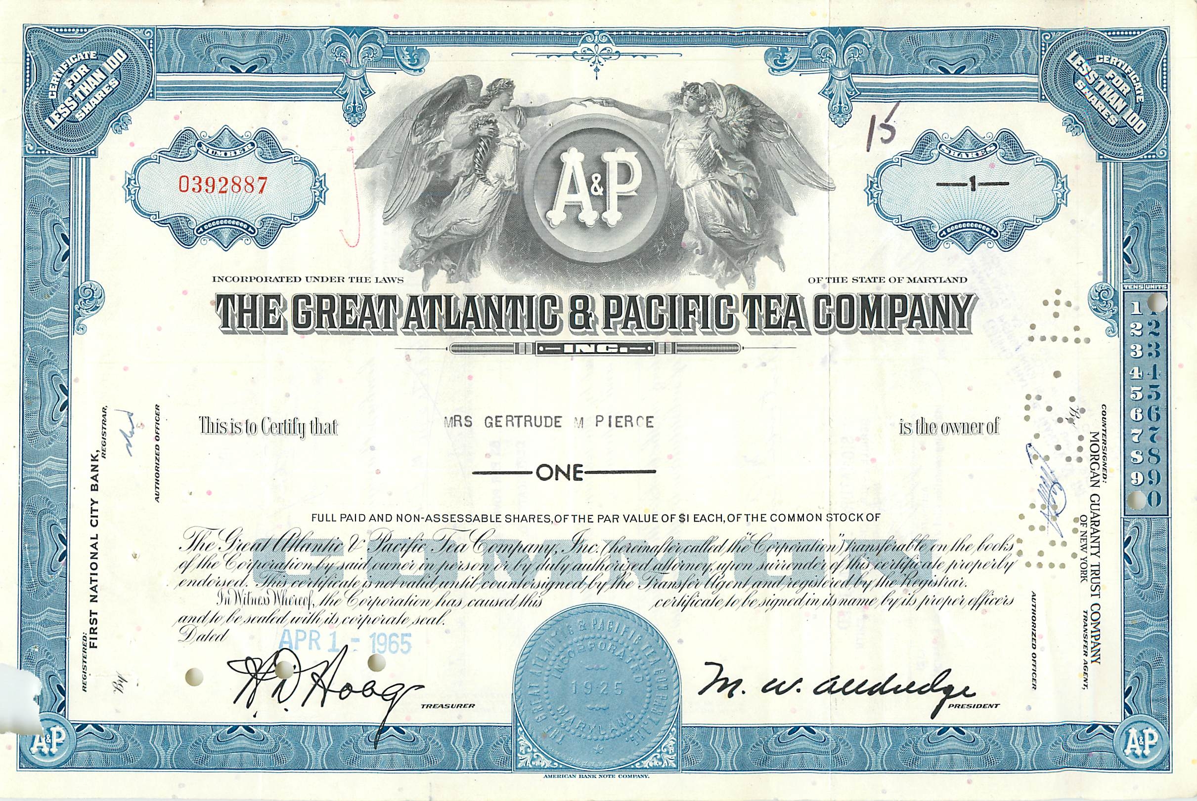Coupon Share Action The Great Atlantic & Pacific Tea Company Ange Angel Femme