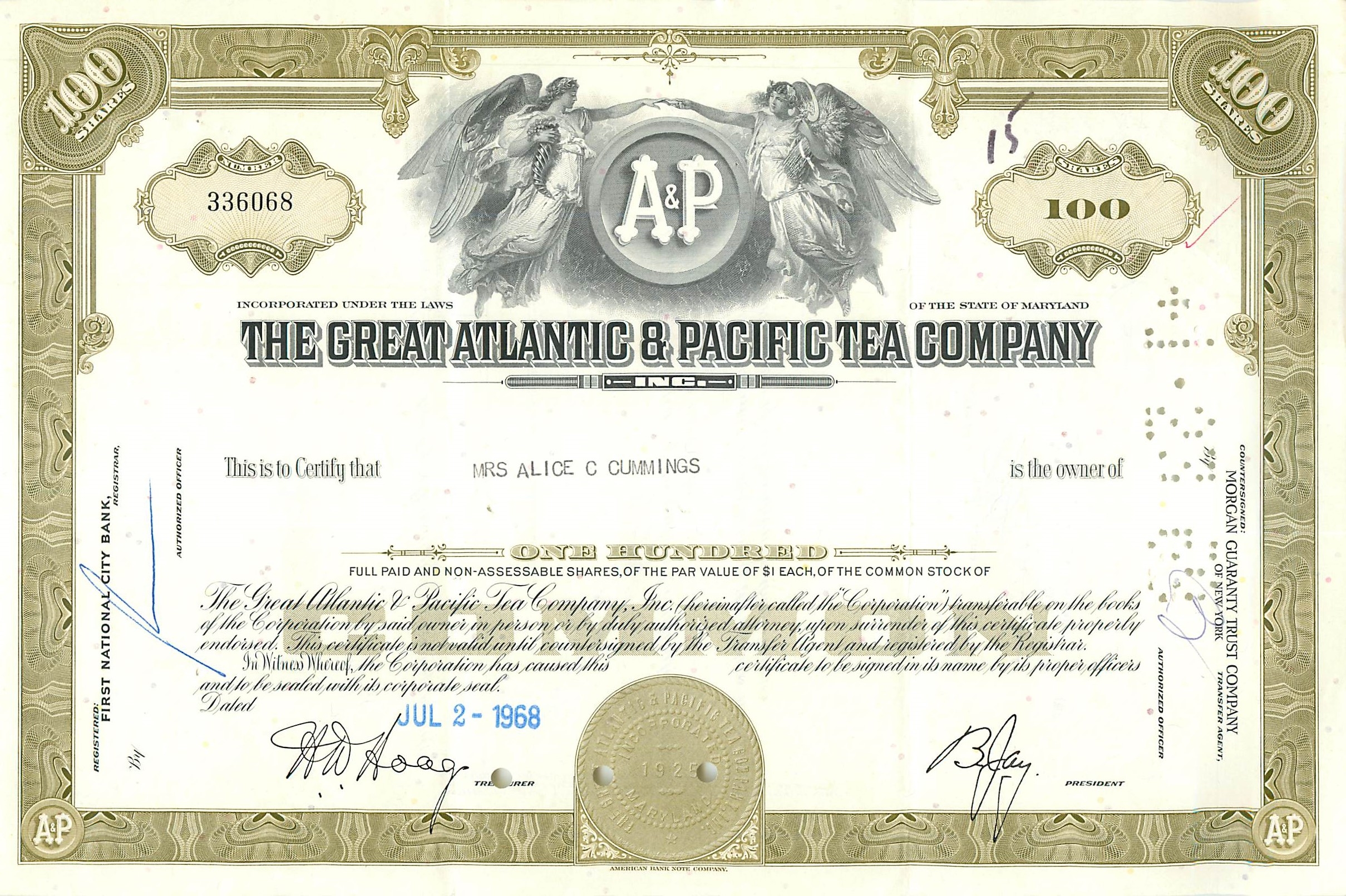 Coupon Share Action The Great Atlantic & Pacific Tea Company Ange Angel Femme