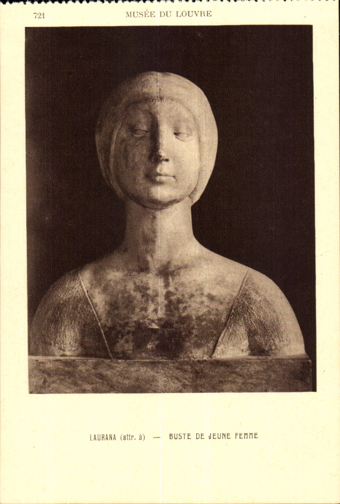 Buste de jeune femme — Laurana (attr.) — Musée du Louvre, n° 721