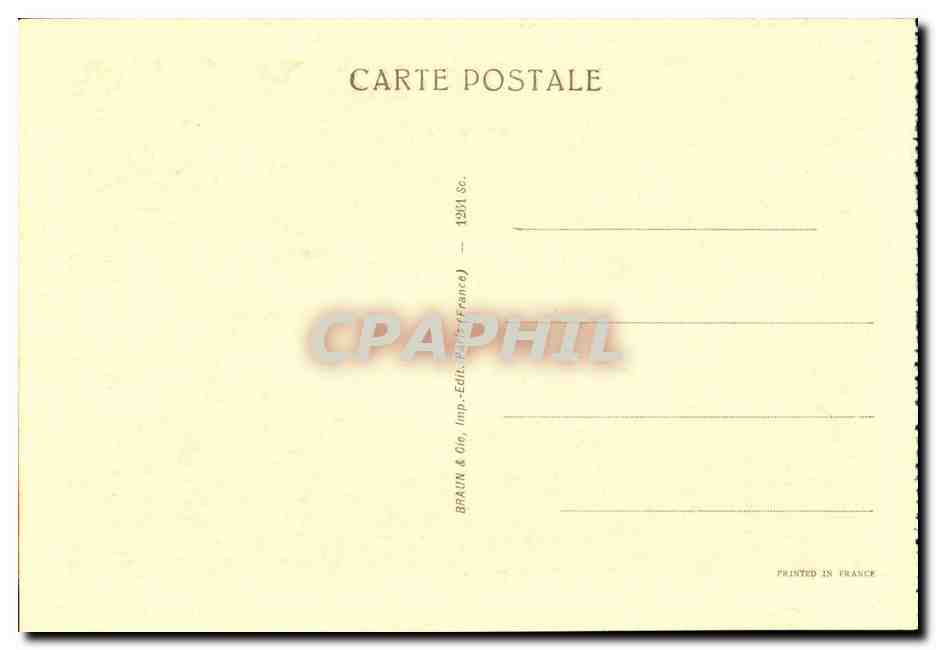 Musee du Louvre CPA J B Pigalle Mercure attachant ses talonnieres — Rückseite