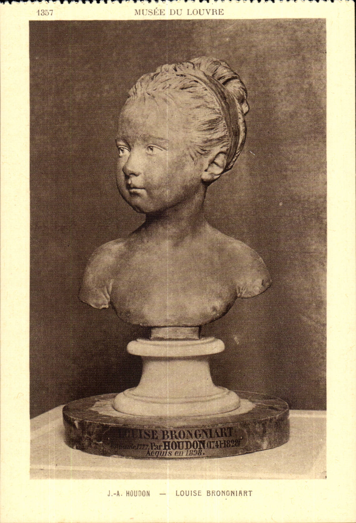 Buste de Louise Brongniart — Musée du Louvre — J.-A. Houdon