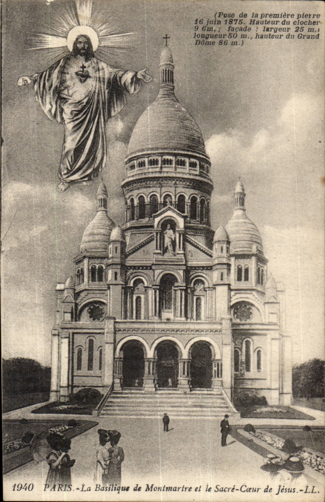 Paris CPA La basilique de Montmartre et le sacre coeur de Jesus